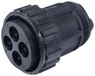 CIR CONN, PLUG, 4POS, SIZE 24, CRIMP