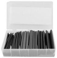 HEAT SHRINK TUBING KIT, 102 PIECES, PO, BLACK