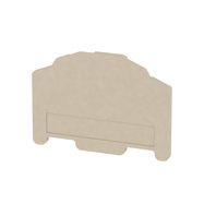 Partition plate (terminal), End and intermediate plate, 50.5 mm x 36.2 mm, dark beige Weidmuller