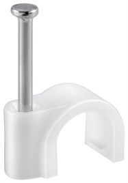 Cable Clip 6 mm, white - fastening for cables with a diameter up to 6 mm