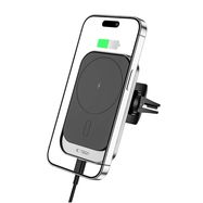 Tech-Protect CW19 MagSafe magnetic car holder with 15W inductive charger for air vent - black, Tech-Protect
