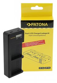 PATONA Dual LCD USB Charger f. JVC BN-VC296G BN-VC298G GY-HC500 HY-HC550 icl. USB-C Cable, PATONA