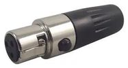 SOCKET, XLR, MINI, 3WAY, 5A