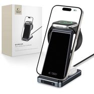 Tech-Protect QI15W-A26 Inductive Charger 15W 3in1 for Smartphone / Headphones / Apple Watch - Black, Tech-Protect