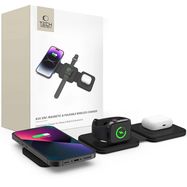 Tech-Protect QI15W-A24 MagSafe 3in1 Inductive Charger for Smartphone / AirPods / Apple Watch - Black, Tech-Protect