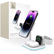 Tech-Protect QI15W-A27 3-in-1 inductive charger with MagSafe stand for smartphone / Apple Watch / AirPods - white, Tech-Protect
