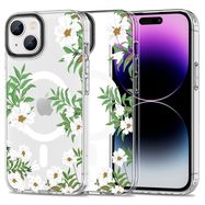 Tech-Protect MagMood MagSafe iPhone 15 Case - Daisies with Leaves, Tech-Protect