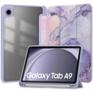 Tech-Protect SC Pen Hybrid Case for Samsung Galaxy Tab A9 8.7&quot; X110 / X115 - Purple Marble, Tech-Protect