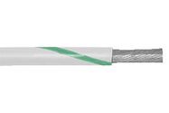 HOOK-UP WIRE, 24AWG, WHITE, GREEN, 30M