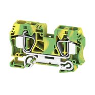 PE terminal, Tension-clamp connection, 16 mm², 800 V, Number of connections: 2, Number of levels: 1, Green/yellow Weidmuller