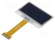 Display: OLED; graphical; 1.6"; 128x64; Dim: 41.9x28x1.6mm; yellow DISPLAY ELEKTRONIK