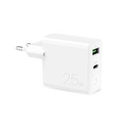 Puro 25W Power Delivery USB-A USB-C Wall Charger - White, Puro Elektrik