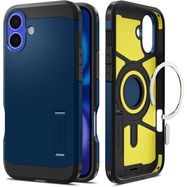 Spigen Tough Armor MagSafe case with stand for iPhone 16 - blue, Spigen