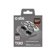 SBS Active Camera Lens D3O Tempered Glass for iPhone 16 Pro / 16 Pro Max Camera, SBS
