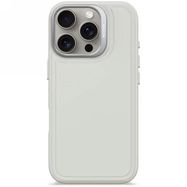 Decoded AntiMicrobial Silicone Stacks Backcover with MagSafe for iPhone 16 Pro - Gray, Decoded
