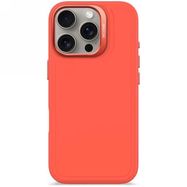 Decoded AntiMicrobial Silicone Stacks Backcover with MagSafe for iPhone 16 Pro - Orange, Decoded