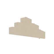 Partition plate (terminal), End and intermediate plate, 108.42 mm x 59.03 mm, dark beige Weidmuller