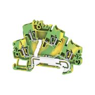 Multi-tier modular terminal, Tension-clamp connection, 2.5 mm², Number of levels: 2, Green/yellow Weidmuller