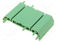 DIN rail mounting bracket; 72x45mm; Body: green ELBAG