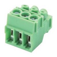 TERMINAL BLOCK, PLUGGABLE, 3POS, 16AWG