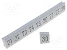 Marker; white; Width: 5mm; Marking: 21-30; push-in; 250pcs. KURANT