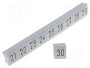 Marker; for rail connectors; push-in; white; 250pcs; 5mm KURANT