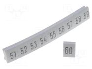 Marker; white; Width: 5mm; Marking: 51-60; push-in; 250pcs. KURANT