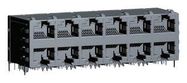 RJ45 CONNECTOR, JACK, 8P8C, 12PORT, TH