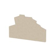 Partition plate (terminal), End and intermediate plate, 72.35 mm x 47.45 mm, dark beige Weidmuller