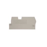 Partition plate (terminal), End and intermediate plate, 57.55 mm x 34.65 mm, dark beige Weidmuller