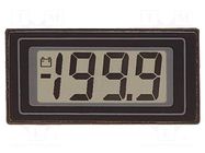 Voltmeter; digital,mounting; 0÷200mV; on panel; snap fastener LASCAR