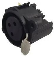 CONN, XLR AUDIO, RCPT, 3POS, PCB