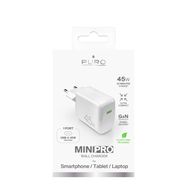 Puro Super Mini 45W PD GaN USB-C Wall Charger - White, Puro Elektrik