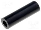 Spacer sleeve; cylindrical; polyamide; L: 16mm; Øout: 5mm; black DREMEC