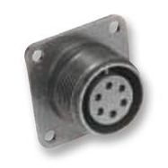 CIRCULAR CONNECTOR, RCPT, 12S-6, FLANGE