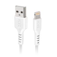 SBS TECABLEUSBIP589W USB-A - Lightning Cable - White, SBS