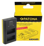 PATONA Dual LCD USB Charger f. Fuji NP-W126 HS30 EXR HS30EXR HS-30EXR HS33 EXR HS33EXR HS-33EXR XPro 1 X-Pro 1, PATONA