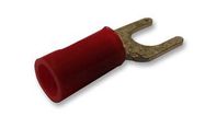 SPADE TONGUE TERMINAL, M4, RED, 22-16AWG