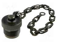 Protection cover; external thread,threaded joint; olive; MS/DS AMPHENOL