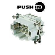 Contact insert (industry plug-in connectors), Pin, 500 V, 24 A, Number of poles: 6, PUSH IN, Size: 3 Weidmuller