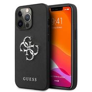 Guess Saffiano 4G Metal Logo case for iPhone 13 Pro / 13 6.1&quot; - black, Guess