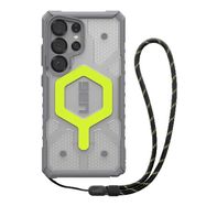 UAG Pathfinder Clear Magnet Bundle Magnetic Case and Wrist Strap for Samsung Galaxy S25 Ultra 5G - Neon Gray, UAG