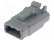 Connector: wire-wire; plug; female; DTM; PIN: 3; IP68; for cable DEUTSCH
