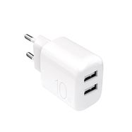 Puro PROLITE 10W 2x USB-A Wall Charger - White, Puro