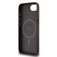 Guess PU 4G Peony case with MagSafe for iPhone 16e - brown, Guess