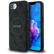 Guess PU Leather 4G Colored Ring Case with MagSafe for iPhone 16e - Black, Guess