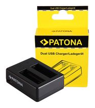 PATONA Dual Quick-Charger f. SJCAM SJ6 Legend Black SJ6000 incl. Micro-USB cabel, PATONA