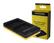 PATONA Dual Quick-Charger f. Panasonic VW-VBT190 VBT-380 HC-V757 incl. Micro-USB cabel, PATONA