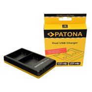 PATONA Dual Quick-Charger f. Panasonic DMW-BLF19 incl. USB-C cable, PATONA