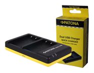 PATONA Dual Quick-Charger f.Olympus BLS5 incl. Micro-USB cabel, PATONA